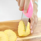 4x Stainless Steel Crinkle Cutter Wavy Vegetable Potato Chip Slicer Knife Blade