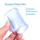 20Pcs Clear Silicone ID Badge Holder Name Tag Vertical ID Card Holders Level New