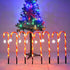 Christmas Candy Cane Pathway Solar Lights Decorations Garden Party LED Outdoor