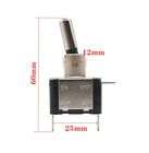 5pcs On/Off Toggle Switch RED LED Light w/ Missile Cover Heavy Duty SPST 12V/20A