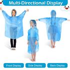 2pk Disposable Ponchos Adult Emergency Rain Coat Hiking Camping Hood Waterproof