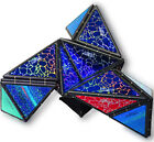 Magnet Pyramid Glow Transforms Glowing Design Fidget Sensory Toy Spinner