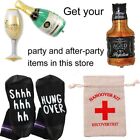 10x Hangover Recovery Kit Muslin Favour Bags Rustic Hens Party Engagement AU