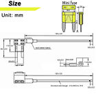 10X Car Add A Circuit Fuse Tap Adapter Mini micro Blade Holder 12V Low Profile