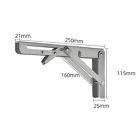 2PCS Stainless Steel Folding Table Bracket Shelf Bench Load Heavy Duty