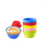 20x Round Cup Cake Silicone Baking Mould Cupcake Case DIY Bake Mold Muffin AU