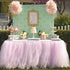 Pink Tulle TUTU Table Skirt Cover Birthday Wedding Festive Party Table Cloth Dec