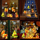 Xmas Suction Cup Window Hanging Lights Battery Operated Light Up Christmas Decor