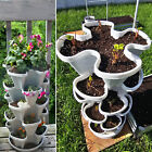 2Set Stackable 5-Tier Stacking Planters Tray Flow Grid System Vertical Garden AU