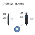 2PCS 2m 4-pin Car Reverse Camera Extension Cable (GS50) Dash Rear Backup Camera