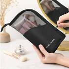 Stand Cosmetic Bag Travel Zipper Makeup Brush Mesh Visible Organizer Pouch