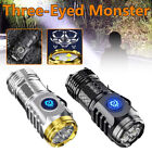 Three-Eyed Monster Mini Flashlight, LED Flashlights High Lumens Rechargeable