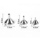 3X Stainless Steel Funnel Oil Liquid Funnel Metal Funnel With Hanging Rings New