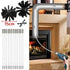 Chimney Sweep Kit Flexible Rod Flue Brush Fireplace Duct Pipe Cleaning Tools