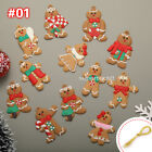 ❤ 12PCs Gingerbread Man Christmas Tree Hanging Pendant Gift Tree Decor Ornament