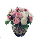 10 Heads Artificial Flowers Silk Peony Bouquet Rose Wedding Home Party Decor AU