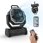 20000mAh Portable Camping Fan Hanging With LED Light Tent Fans USB Rechargeable