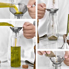 6x Stainless Steel Funnel Oil Liquid Funnel Metal Funnel With Detachable Filter