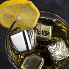 Stainless Steel Whiskey Stones x 8 Ice Cubes With Tong Reusable Cooling Ice Cube
