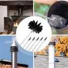 Chimney Sweep Kit Flexible Rod Flue Brush Fireplace Duct Pipe Cleaning Tools
