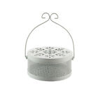 Fireproof Wrought Iron Mosquito Coil Holder with Cover for Indoor Outdoor Use
