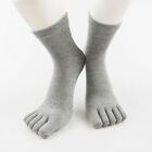 2Pairs Soft Sport Running Five Finger Toe Socks Elastic Short Solid Socks Men AU