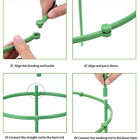 Plant Stake for Plant Support Ring Plant Cage Holder Flower Pot Climbing Trellis