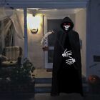 Halloween Grim Reaper Costume Scary Ghost Costumes with/Glowing Eyes- Adult Kids