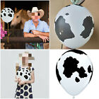 12PCS 30cm Cow Hide Print Latex Balloons Zoo Animal Country Holstein West Decor