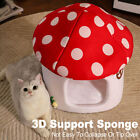 Winter Mushroom Cat House Cozy Sleeping Pet Bed for Cats Indoor Warm Pet House