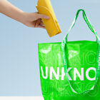 5pcs Hand Woven Green Handbags Waterproof Eco-Friendly Shopping Tote Bags AU