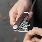 2pcs Leather Smart Keys Holder Organizer Clip Compact Folder Keychain Duration