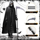 Halloween Grim Reaper Costume Scary Ghost Costumes with/Glowing Eyes- Adult Kids