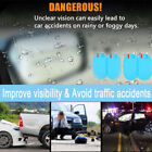 2Pcs Rainproof Car Rearview Mirror Sticker Anti-fog Protective Film Rain Shield