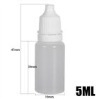 100pcs 5ml Empty Plastic Dropper Bottle Squeezable Drop Liquid Container Clear