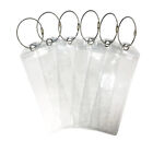 4/8X Cruise Ship Luggage Tag Holders Zip Seal Pouch Keyring Steel Wire Loop Set