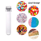 50PCS 45ML Plastic Lab Test Tubes Metal Cap Screw Lid Round Bottom Wedding Party