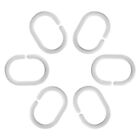 36 pcs Hooks Liner Bathroom Bathroom Shower Curtain White Hooks Rings Plastic AU