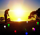 6x Luminous Night Golf Balls LED Light Up In The Dark Bright Reusable Long Glow