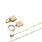 Vintage Butterfly Pendant Necklace and Earrings Set Fashion Jewelry Gift for Her