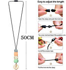 1/2x Silicone Beads Neck Strap Lanyard ID Card Badge Keyring Key Holder Necklace