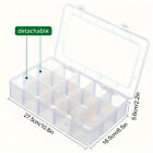 15 Grids transparent office storage box with adjustable dividers Jewellery Box