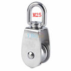 Stainless M15/20/25/32 Pulley Sheave Traction Fixed Single Wheel Swivel