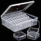 Clear Small Bead Organizers Plastic Storage Cases Jewelry Containers Craft Boxes