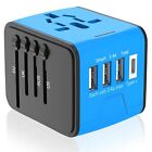 FAST 3.4 / 5A Universal Travel Adapter 3 USB &Type-C Outlet Converter Plug Power