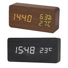 Wooden Alarm Clock Modern Digital Desk Clock Decorative Gift Wood Craft Home