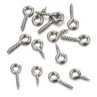 300PCS Small Tiny Mini Eye Pins Eyepins Hooks Eyelets Screw Threaded Peg 8x4mm