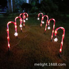 Christmas Candy Cane Pathway Solar Lights Decorations Garden Party LED Outdoor