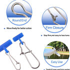 100pcs Blue Sinker Sliders Swivel Slider Line Easy Rigs Hook Snap Bait Rigs AUS