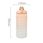 2L Sports Water Bottle Large Capacity Straw Time Motivational Cup Fitness Jugs